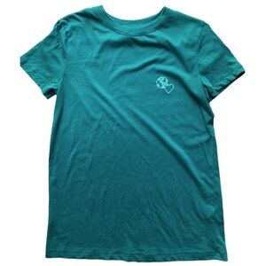 Halogen Short Sleeve Long T-Shirt Size Child’s Small Foresty Green Crew Neck